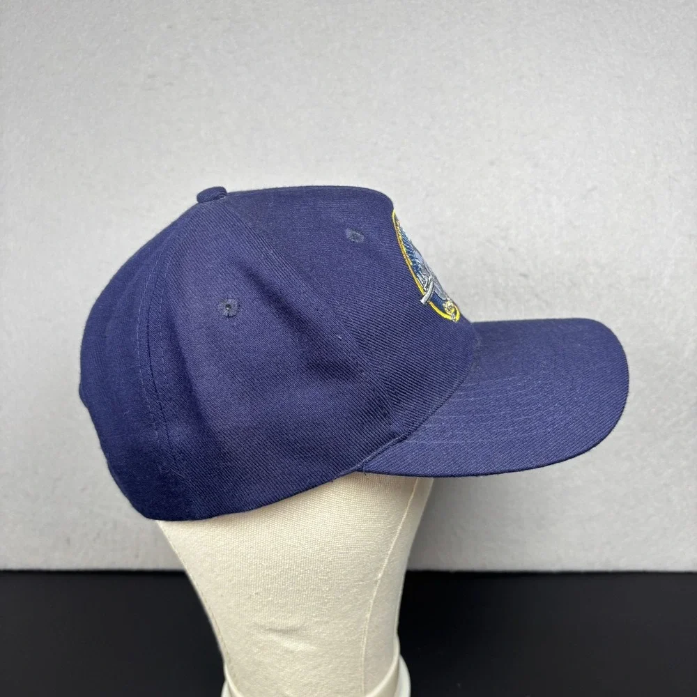Vintage Great Lakes Cruise 2000 Navy Blue Ship Military Hat Snapback Cap